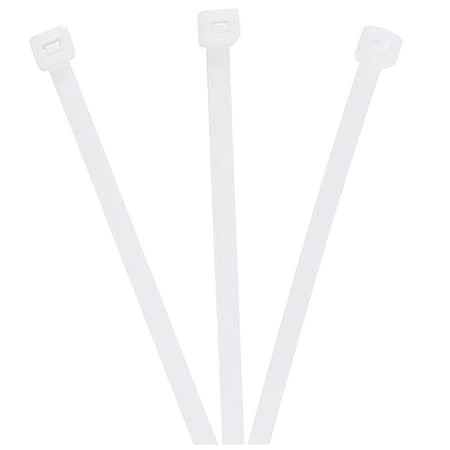 Bsc Preferred Cable Tie, 9 in L, Natural, Nylon 6/6, 50 lb Strength, 1000 PK BUY00028830